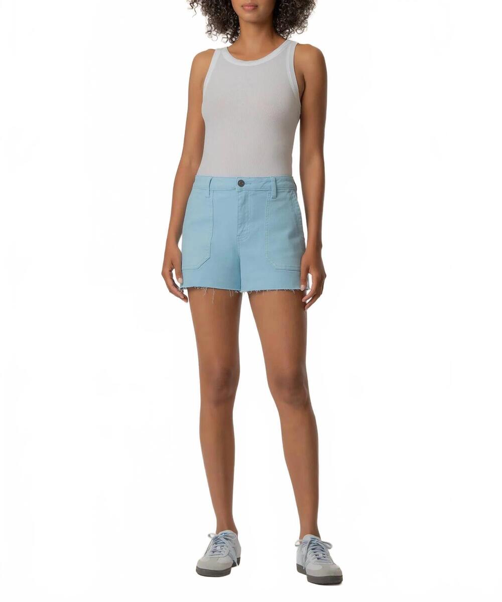 NEW KUT FROM THE KLOTH jane high rise raw hem short in sky blue